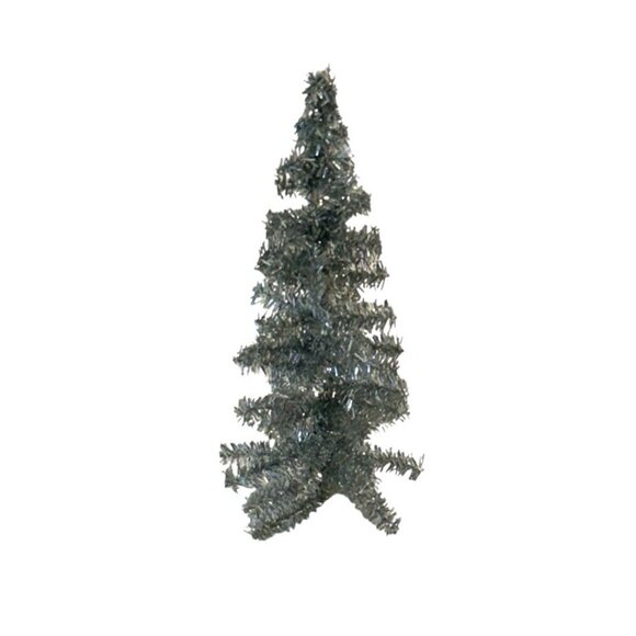 Department 56 Village Accessories Classic Tinsel 3 Trees Box Silver Green Red - Picture 3 of 7